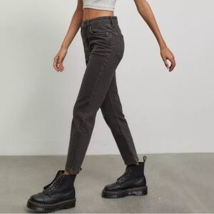 NEW Urban Outfitters BDG High Rise Skinny Straight Jeans Black/Grey